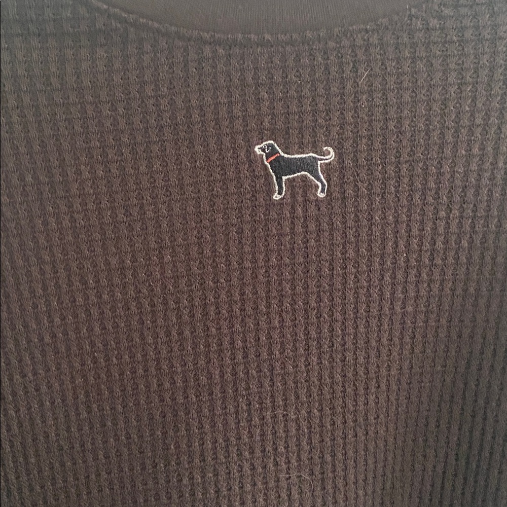 Black Dog henley mock neck long sleeve t shirt - Picture 3 of 5